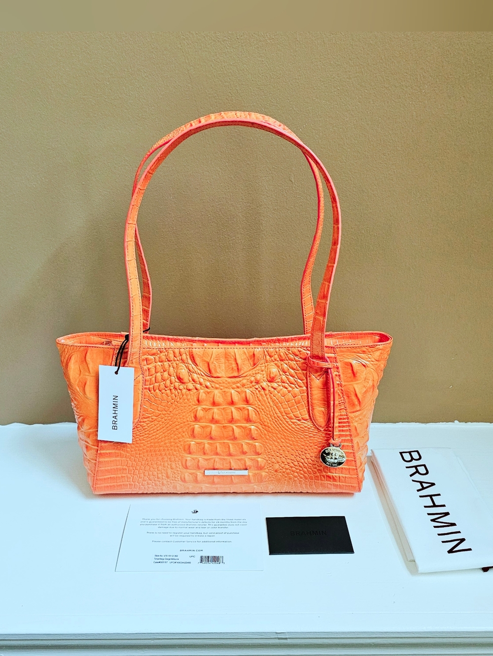NWT Brahmin MANGO ORANGE Tonya